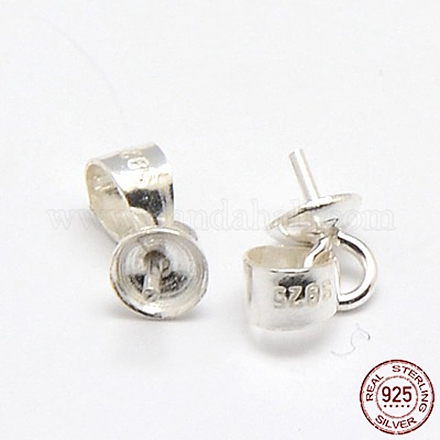 925 Sterling Silver Pinch Bails STER-A006-343-1