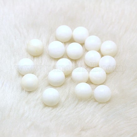 Natürliche weiße Jade runde Kugelperlen G-A127-10mm-16-1