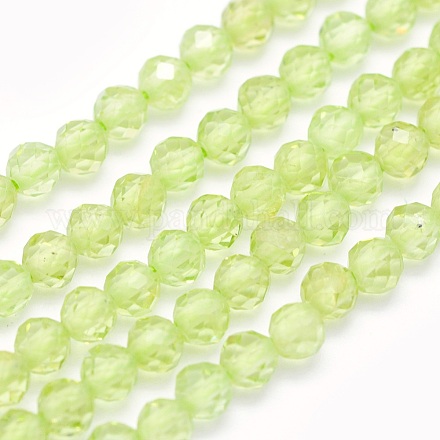 Chapelets de perles en préhnite naturelle G-O166-19-2mm-1
