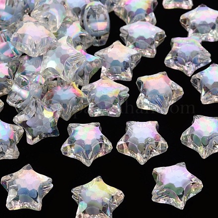 Perles en acrylique transparente X-TACR-S152-02D-SS2113-1