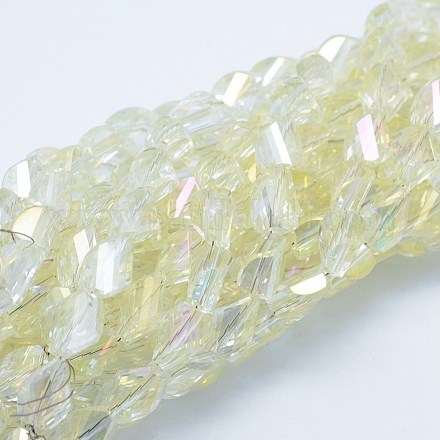 Chapelets de perles en verre électroplaqué EGLA-G018-L-FR01-1
