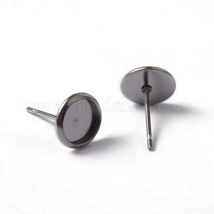 304 impostazioni per orecchini a bottone in acciaio inossidabile STAS-L182-16-1