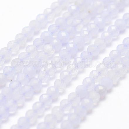 Chapelets de perles en agate avec dentelle bleue naturelle G-K185-04-1