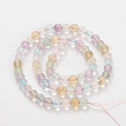 Mixed Natural Gemstone Quartz Round Beads Strands G-O030-12mm-14-1