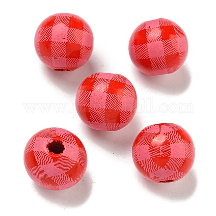 Набивные деревянные европейские бусины WOOD-G022-13E-1