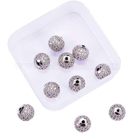 Nbeads rack placage perles de zircone cubique en laiton ZIRC-NB0001-01P-1
