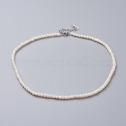 Collares naturales de perlas de agua dulce NJEW-JN02514-1