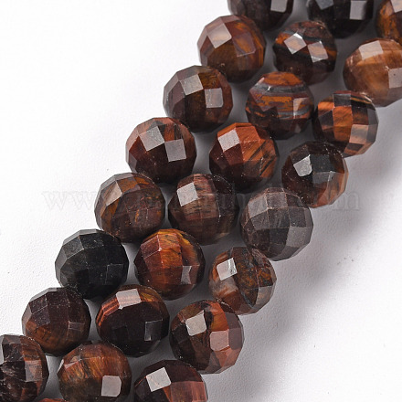 Natürlichen Tigerauge Perlen Stränge X-G-S362-118E-01-1