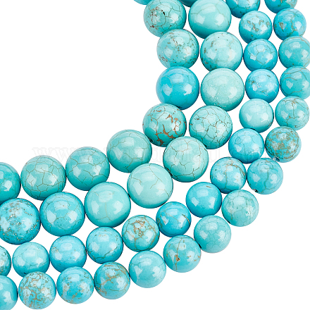 Nbeads 2 Strands 2 Style Natural Howlite Beads Strands G-NB0003-16-1