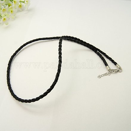 Fashion PU Leather Necklaces Making NJEW-G110-02-1