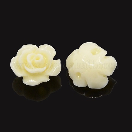 Synthetic Coral 3D Flower Rose Beads CORA-A005-10mm-13-1