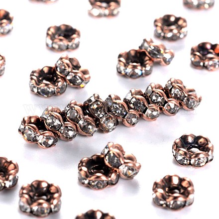 Messing Strass Zwischen perlen RB-A014-L6mm-01R-NF-1