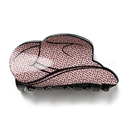 帽子PVC爪ヘアクリップ  女性のための女の子の太い髪  ダークサーモン  42x85x40mm PHAR-P008-B07-1