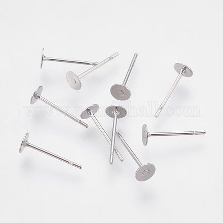 Accessoires de puces d'oreilles en 304 acier inoxydable X-STAS-P208-02P-01-1