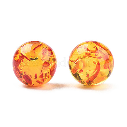 Perles d'ambre d'imitation de résine RESI-N034-01-C01-1