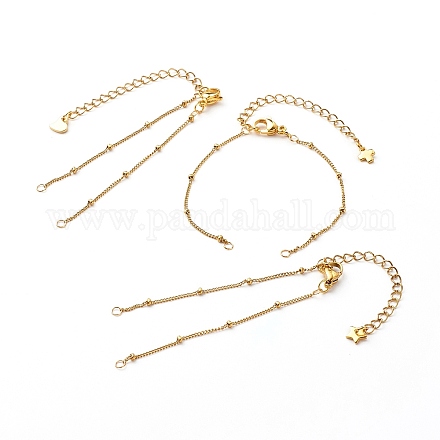 Handmade 304 Stainless Steel Satellite Chains Bracelets Making Accessories X-AJEW-JB01024-1