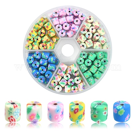 150Pcs 6 Colors Handmade Polymer Clay Beads CLAY-FS0001-21-1