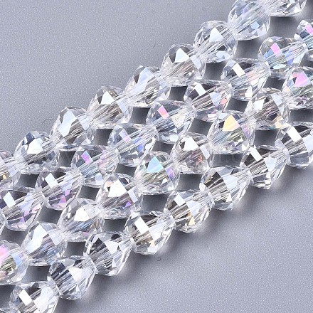 Electroplate Glass Beads Strands EGLA-S194-04A-G01-1