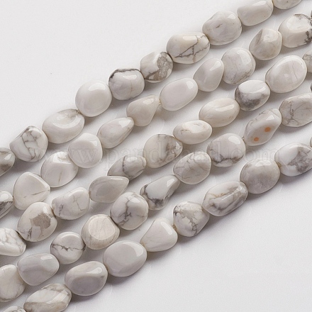 Natürliche Howlith Perlen Stränge G-D0002-B34-1