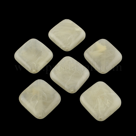 Perles acryliques losanges imitation pierre précieuse OACR-R043-21-1