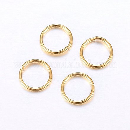 304 Stainless Steel Open Jump Rings X-STAS-O098-01G-18-1