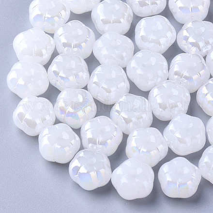 Imitation de perles de verre de jade GLAA-S190-002B-01-1