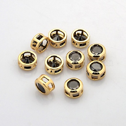 Vere perle di strass in ottone placcato oro 18k KK-J198-29G-1