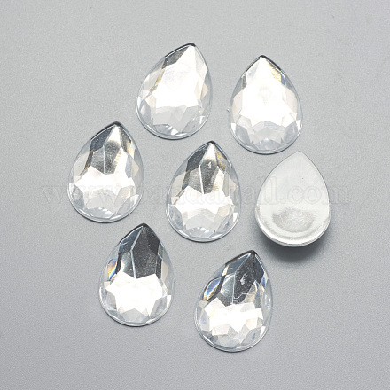 Cabochons de strass à dos plat en acrylique GACR-Q010-10x14-16-1