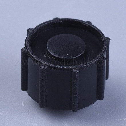 プラスチックストッパー  工業用シリンジバレルチップキャップの分配  ブラック  12.5x10mm TOOL-WH0103-06B-1