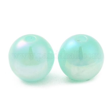 Perles de résine opaques irisées RESI-Z015-01B-05-1