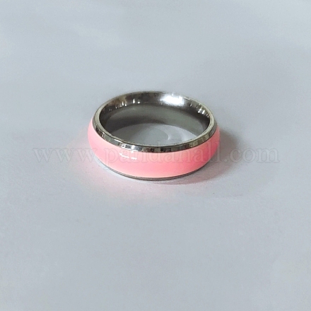Светящееся 304 плоское кольцо из нержавеющей стали с простой полосой LUMI-PW0001-117A-01-1
