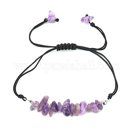 Braccialetti di perline in ametista naturale PW-WG14195-08-1