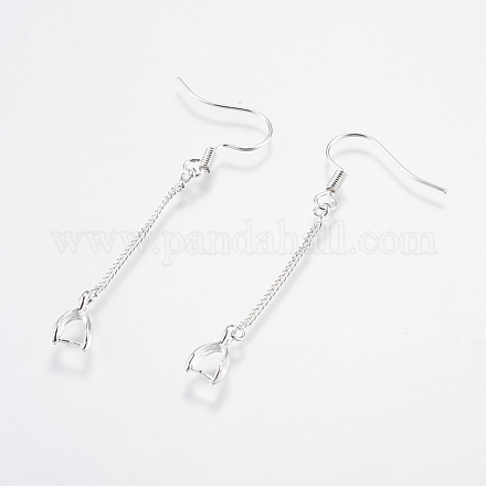 Brass Earring Hooks KK-I618-26S-RS-1