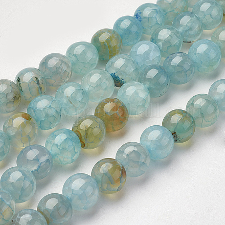 Chapelets de perles d'agate naturelle G-J361-01-8mm-1