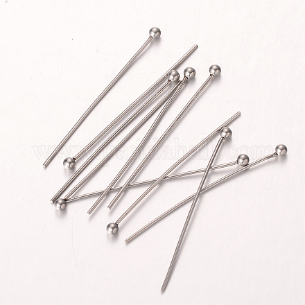 304 Stainless Steel Ball Head Pins X-STAS-O083-08-1