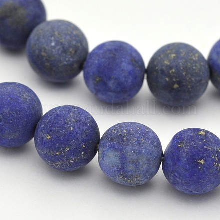 Lapis lazuli naturale perle tonde fili X-G-D660-4mm-1