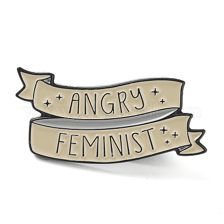 Word Angry Femenist Enamel Pins JEWB-Q034-01F-1