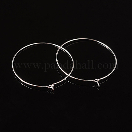 Серебряные серьги-кольца из латуни X-EC067-4S-1