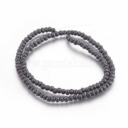 Chapelets de perles en hématite synthétique sans magnétiques G-P401-08-1