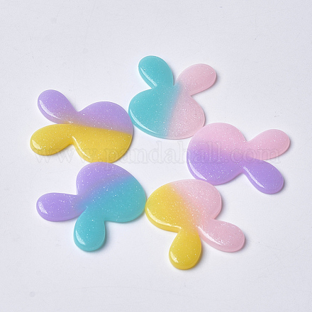 Opaque Bunny Resin Cabochons CRES-S304-43-01-1