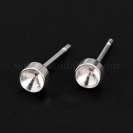 304 impostazioni per orecchini a bottone in acciaio inossidabile STAS-I088-H-05S-1