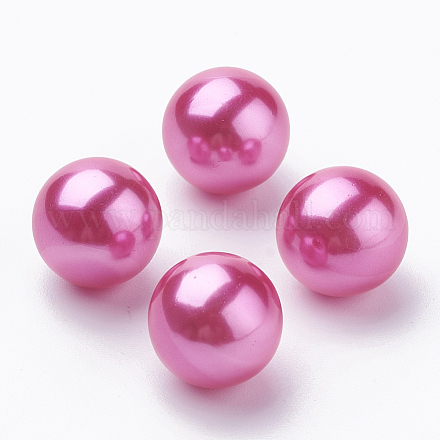 Eco-Friendly Plastic Imitation Pearl Beads MACR-S277-8mm-C06-1