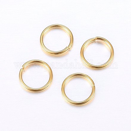 304 Stainless Steel Open Jump Rings X-STAS-O098-01G-15-1