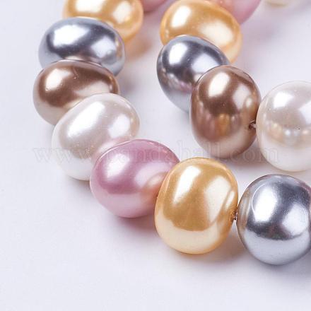 Shell Pearl Beads Strands BSHE-L035-E02-1