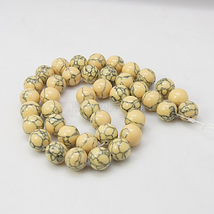 Chapelets de perles en turquoise synthétique TURQ-H038-6mm-XXS12-1