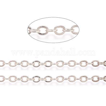 Chaînes de câble ovales plates en laiton CHC025Y-01-RG-1