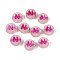 Luminous Frosted Acrylic Beads, Electroplated, Flat Round with Letter, Glow in the Dark, Letter N, 10x5mm, Hole: 2mm, about 1390pcs/500g