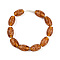 Opaque Handmade Lampwork Beads, Oval, Sandy Brown, 19~21x12~13mm, Hole: 2~3mm