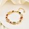Brass Micro Pave Clear Cubic Zirconia Bracelets for Women, Golden, 6-5/8 inch(16.7cm)