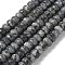 Faceted Natural Labradorite Rondelle Beads Strands, 8x5mm, Hole: 1mm, about 76pcs/strand, 14.5~15 inch